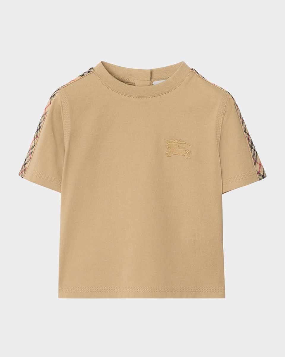 Boy's Cedar Check Tape Short-Sleeve T-Shirt, Size 6M-2